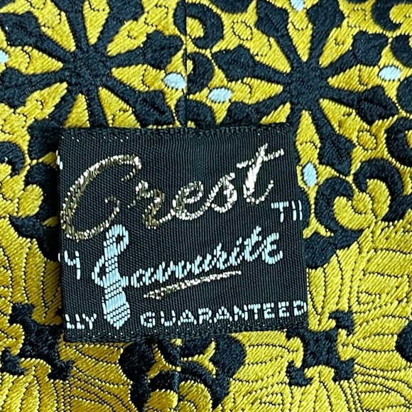Crest by favourite tapestry neck tie yellow and black - Picture 3 of 3